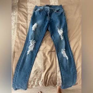 Fashion Nova Distressed Skinny Jeans